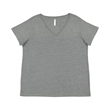 Ladies' Curvy V-Neck Fine Jersey T-Shirt