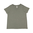 Ladies' Curvy V-Neck Fine Jersey T-Shirt