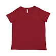 Ladies' Curvy V-Neck Fine Jersey T-Shirt