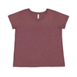 Ladies' Curvy V-Neck Fine Jersey T-Shirt