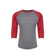 Unisex Triblend 3/4-Sleeve Raglan