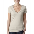 Ladies' CVC Deep V-Neck T-Shirt