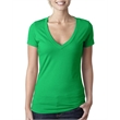 Ladies' CVC Deep V-Neck T-Shirt