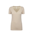 Ladies' CVC Deep V-Neck T-Shirt