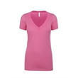 Ladies' CVC Deep V-Neck T-Shirt