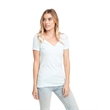 Ladies' CVC Deep V-Neck T-Shirt