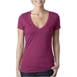 Ladies' CVC Deep V-Neck T-Shirt