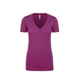 Ladies' CVC Deep V-Neck T-Shirt