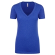 Ladies' CVC Deep V-Neck T-Shirt