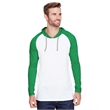 Men's Hooded Raglan Long Sleeve Fine Jersey T-Shirt