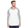 Men's Hooded Raglan Long Sleeve Fine Jersey T-Shirt