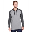 Men's Hooded Raglan Long Sleeve Fine Jersey T-Shirt