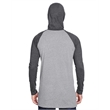 Men's Hooded Raglan Long Sleeve Fine Jersey T-Shirt