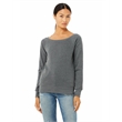 Ladies' Sponge Fleece Wide Neck Sweatshirt