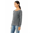 Ladies' Sponge Fleece Wide Neck Sweatshirt