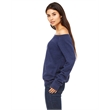 Ladies' Sponge Fleece Wide Neck Sweatshirt