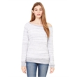 Ladies' Sponge Fleece Wide Neck Sweatshirt