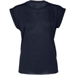 Ladies' Flowy Muscle T-Shirt with Rolled Cuff