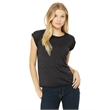 Ladies' Flowy Muscle T-Shirt with Rolled Cuff