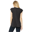 Ladies' Flowy Muscle T-Shirt with Rolled Cuff