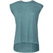 Ladies' Flowy Muscle T-Shirt with Rolled Cuff