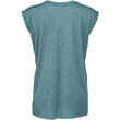 Ladies' Flowy Muscle T-Shirt with Rolled Cuff