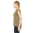 Ladies' Flowy Muscle T-Shirt with Rolled Cuff