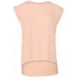 Ladies' Flowy Muscle T-Shirt with Rolled Cuff