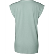 Ladies' Flowy Muscle T-Shirt with Rolled Cuff