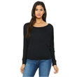 Ladies' Flowy Long-Sleeve Off Shoulder T-Shirt