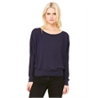 Ladies' Flowy Long-Sleeve Off Shoulder T-Shirt