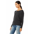 Ladies' Flowy Long-Sleeve Off Shoulder T-Shirt