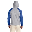 Adult 8 oz. NuBlend® Colorblock Raglan Pullover Hooded Sw...