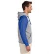 Adult 8 oz. NuBlend® Colorblock Raglan Pullover Hooded Sw...