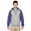 Adult 8 oz. NuBlend® Colorblock Raglan Pullover Hooded Sw...