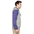 Adult 8 oz. NuBlend® Colorblock Raglan Pullover Hooded Sw...