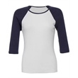 Ladies' Baby Rib 3/4-Sleeve Contrast Raglan T-Shirt