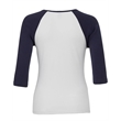 Ladies' Baby Rib 3/4-Sleeve Contrast Raglan T-Shirt