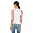 Ladies' Baby Rib 3/4-Sleeve Contrast Raglan T-Shirt