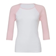 Ladies' Baby Rib 3/4-Sleeve Contrast Raglan T-Shirt