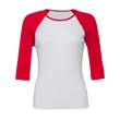 Ladies' Baby Rib 3/4-Sleeve Contrast Raglan T-Shirt