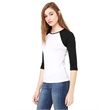 Ladies' Baby Rib 3/4-Sleeve Contrast Raglan T-Shirt