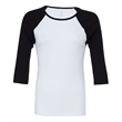 Ladies' Baby Rib 3/4-Sleeve Contrast Raglan T-Shirt