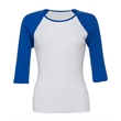 Ladies' Baby Rib 3/4-Sleeve Contrast Raglan T-Shirt