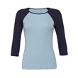 Ladies' Baby Rib 3/4-Sleeve Contrast Raglan T-Shirt