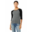 Ladies' Baby Rib 3/4-Sleeve Contrast Raglan T-Shirt