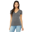 Ladies' Jersey Short-Sleeve Deep V-Neck T-Shirt
