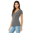 Ladies' Jersey Short-Sleeve Deep V-Neck T-Shirt