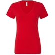 Ladies' Jersey Short-Sleeve Deep V-Neck T-Shirt