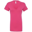 Ladies' Jersey Short-Sleeve Deep V-Neck T-Shirt